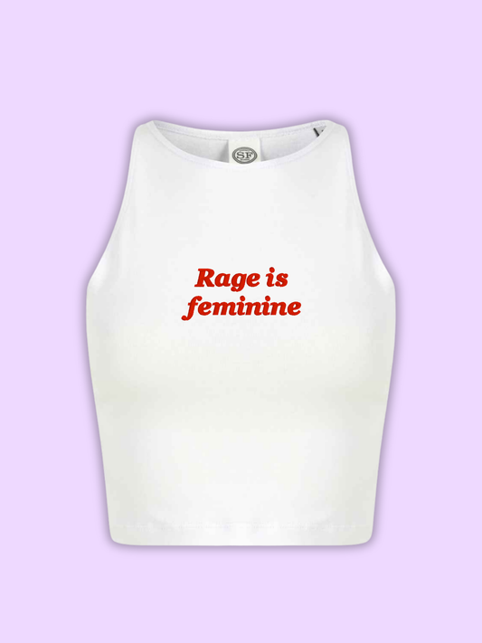 Rage is Feminine Cropped Tank Top