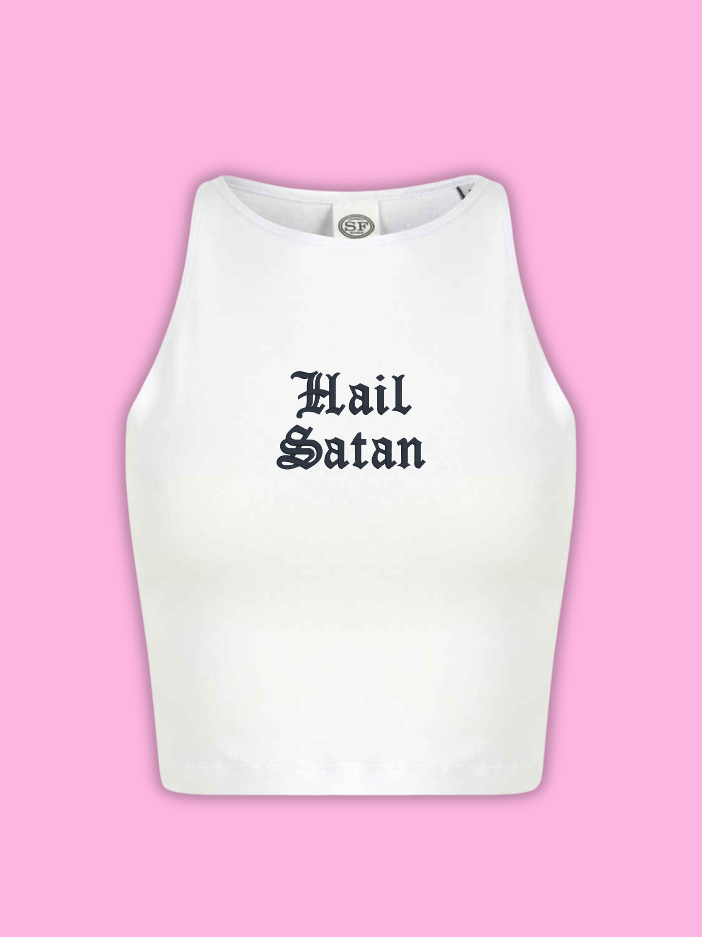 Hail Satan Cropped Tank Top