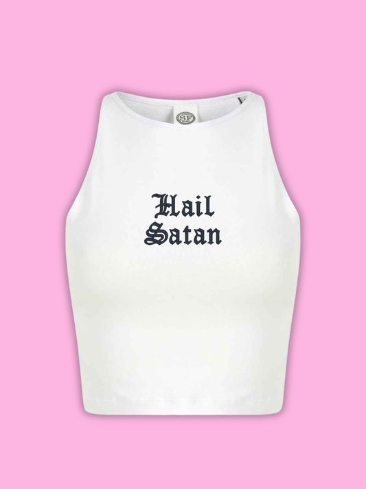 Hail Satan Cropped Tank Top