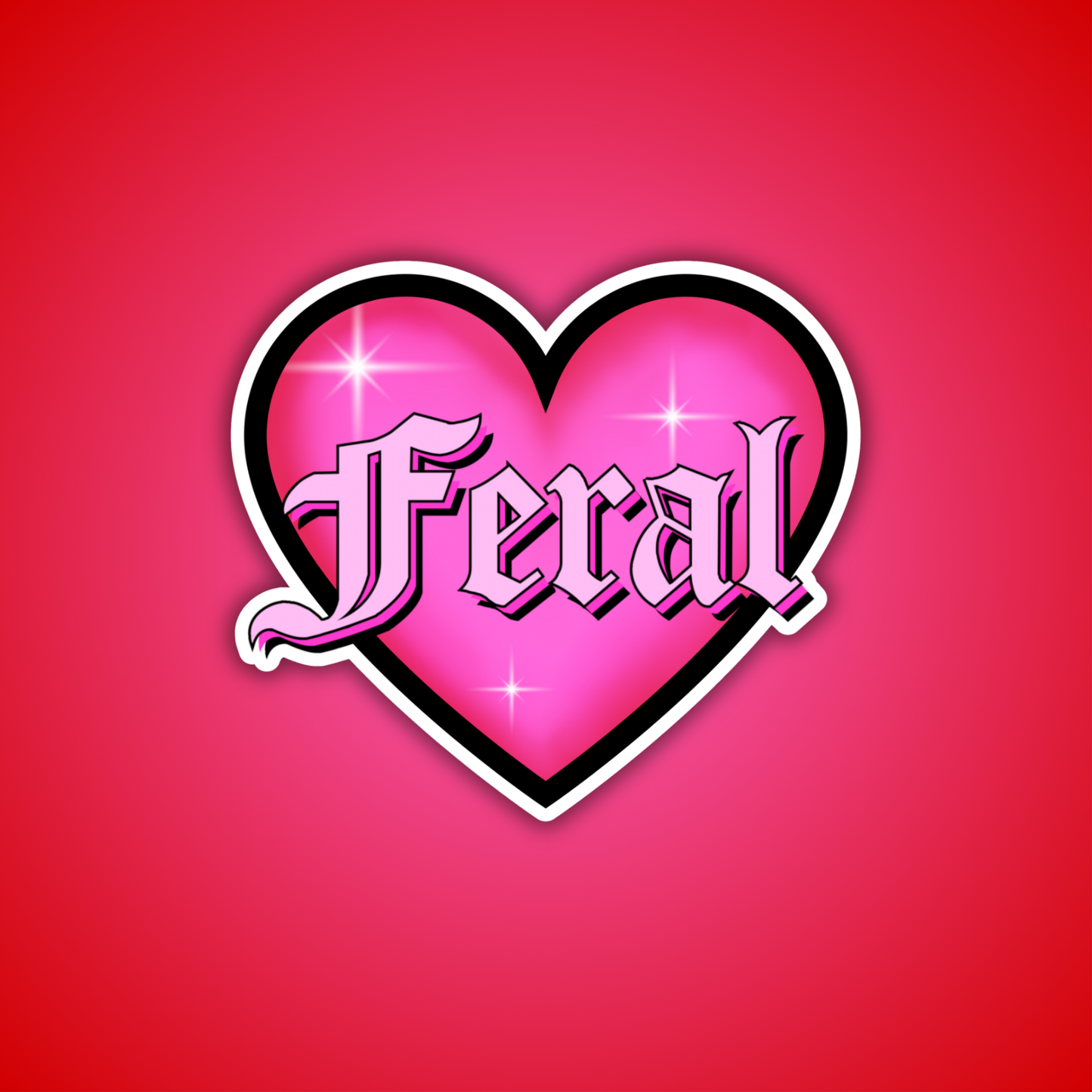 Feral Heart Sticker