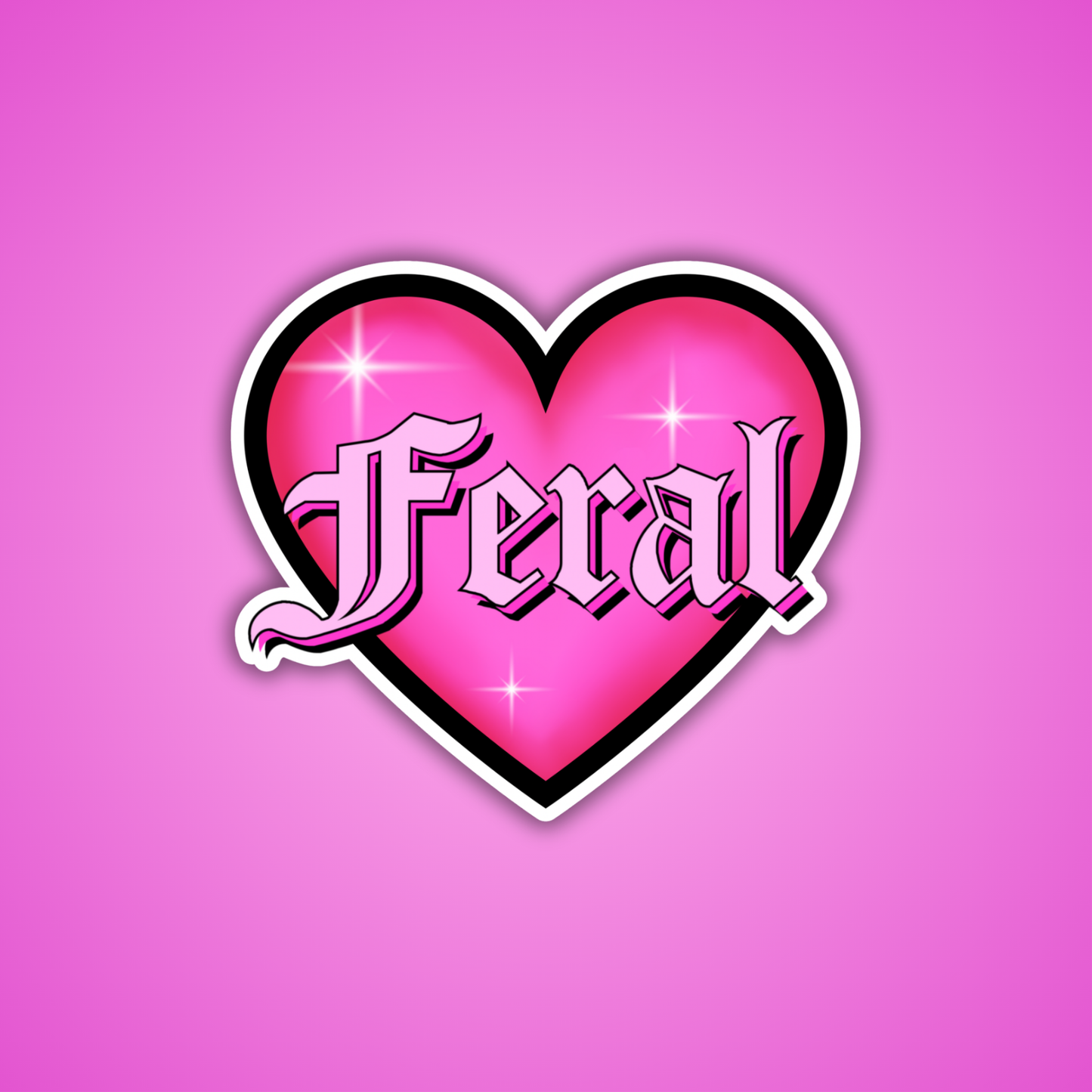 Feral Heart Sticker