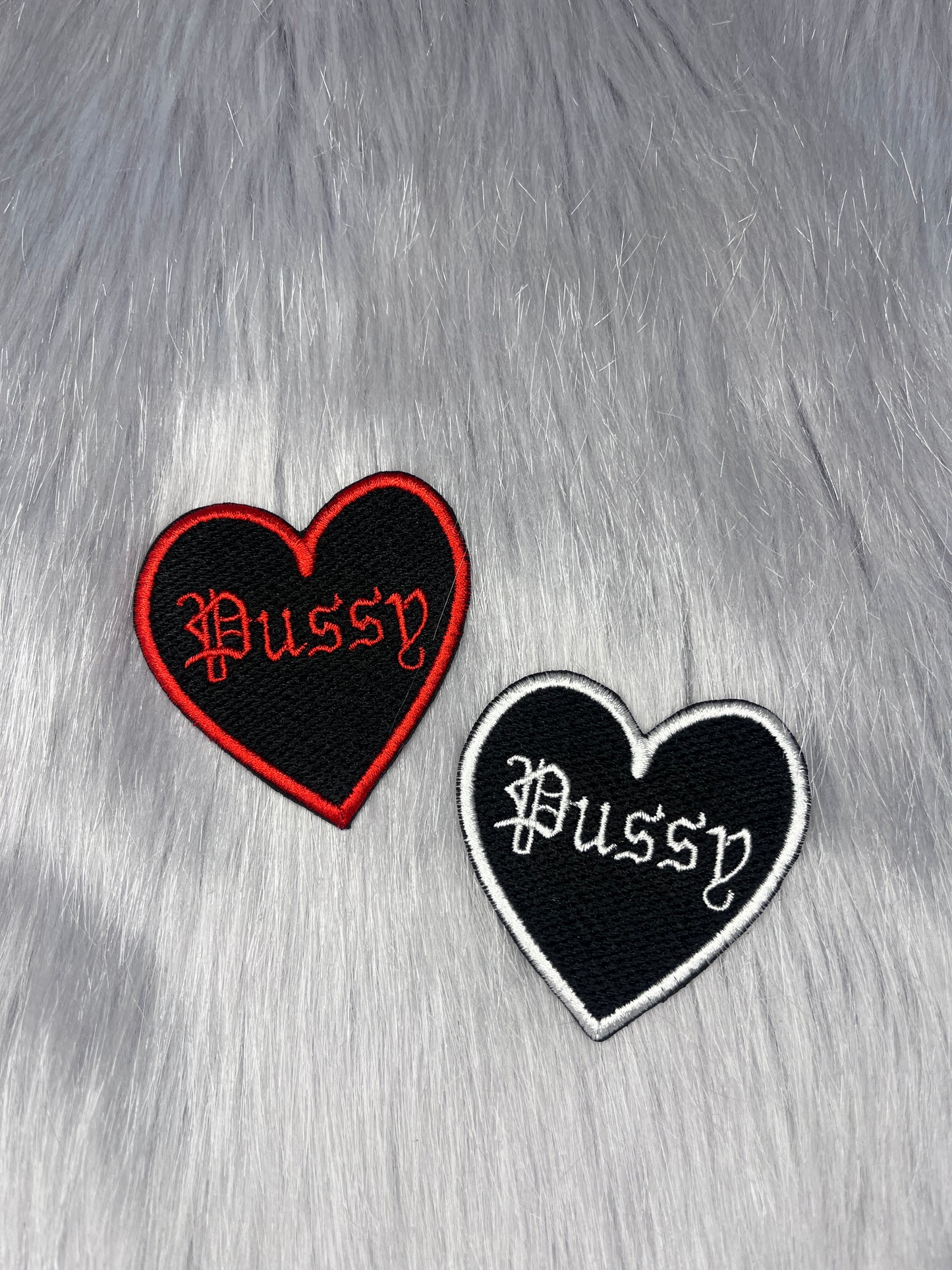 Pussy Heart Embroidered Patch