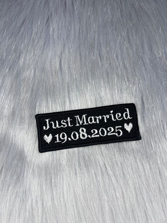Just Married Personalised Patch