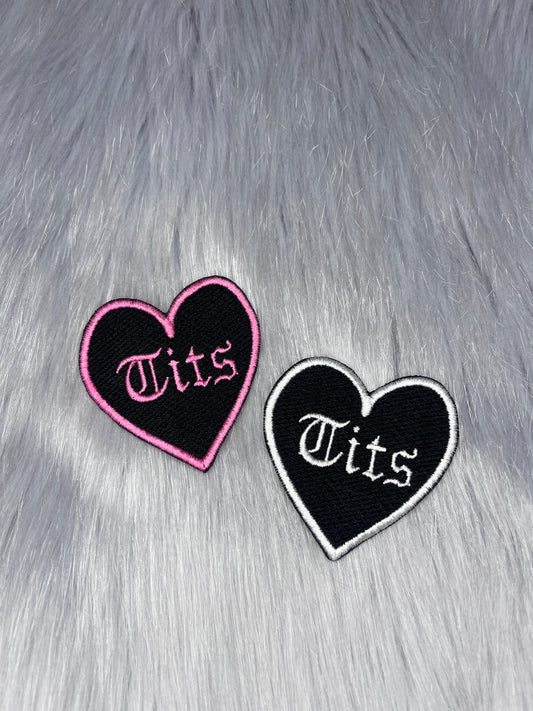 Tits Heart Embroidered Patch