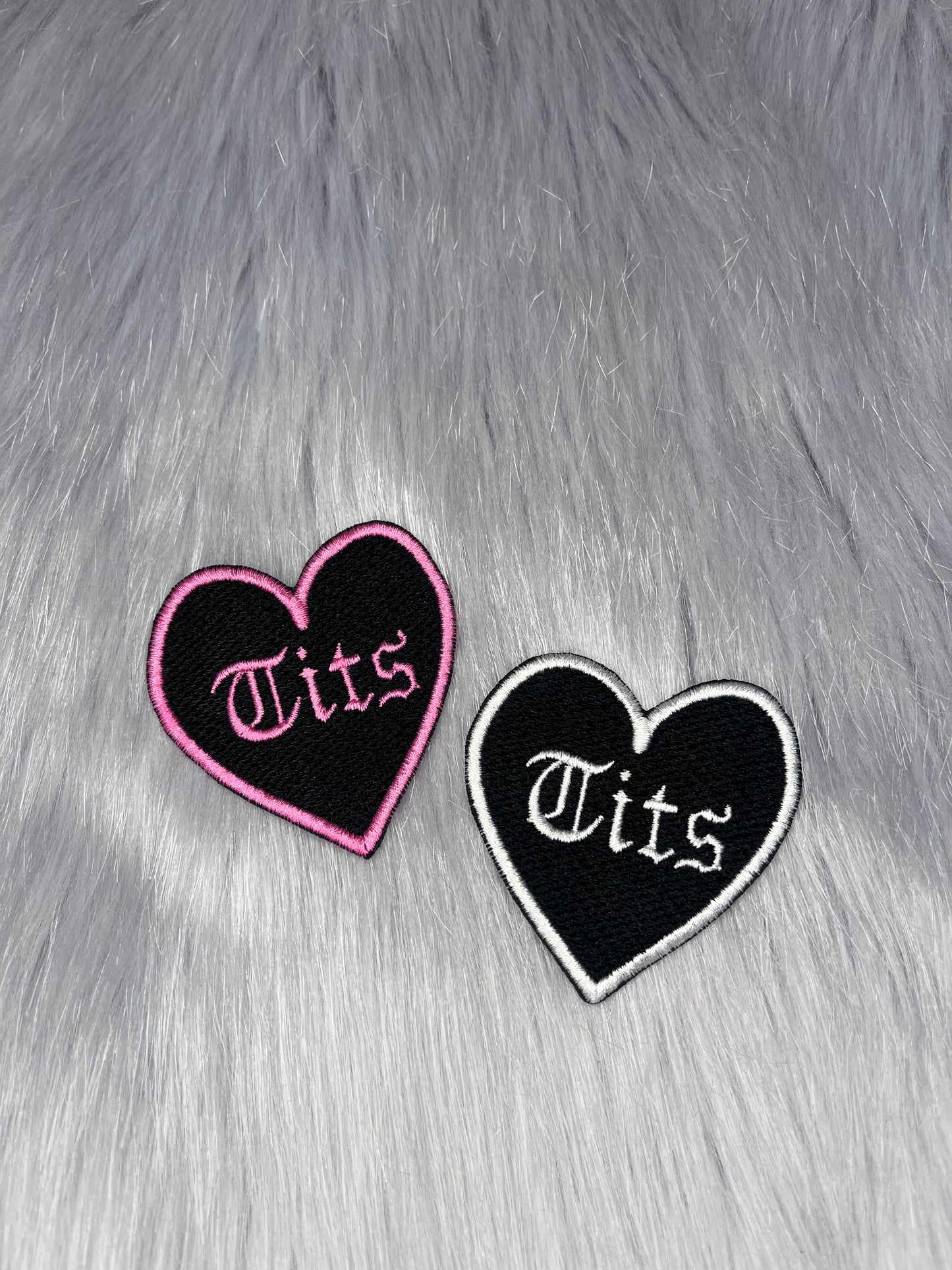 Tits Heart Embroidered Patch