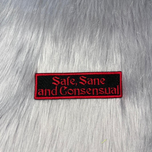 Safe, Sane and Consensual Embroidered Patch