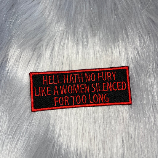 Hell Hath No Fury Embroidered Patch