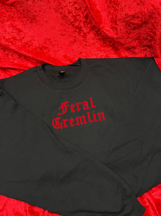 Feral Gremlin Embroidered Sweatshirt