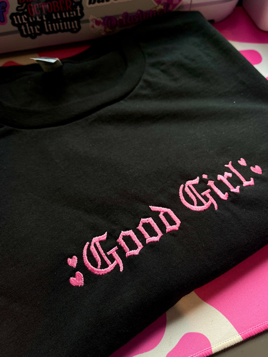 Good Girl Embroidered T-Shirt