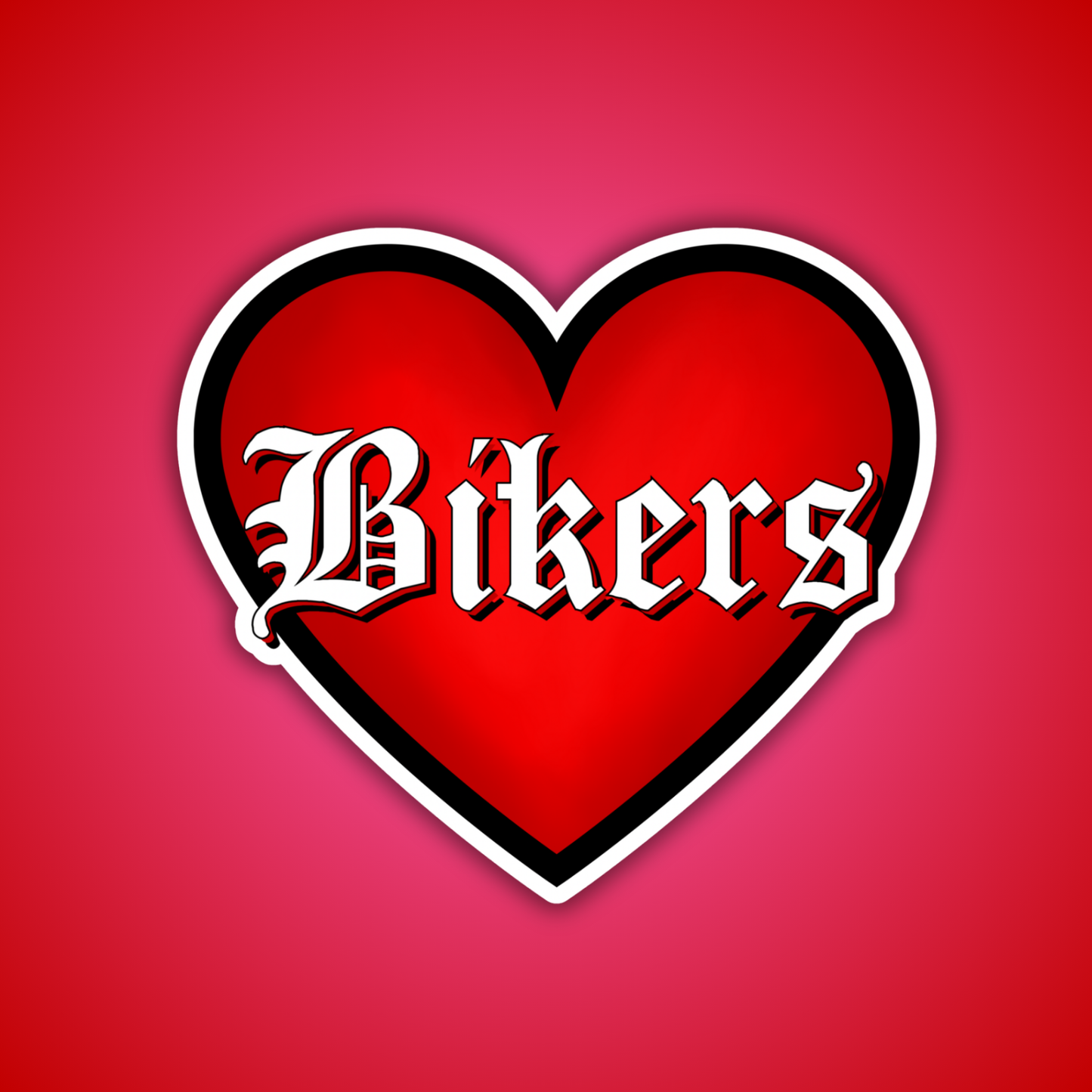 Bikers Heart Sticker