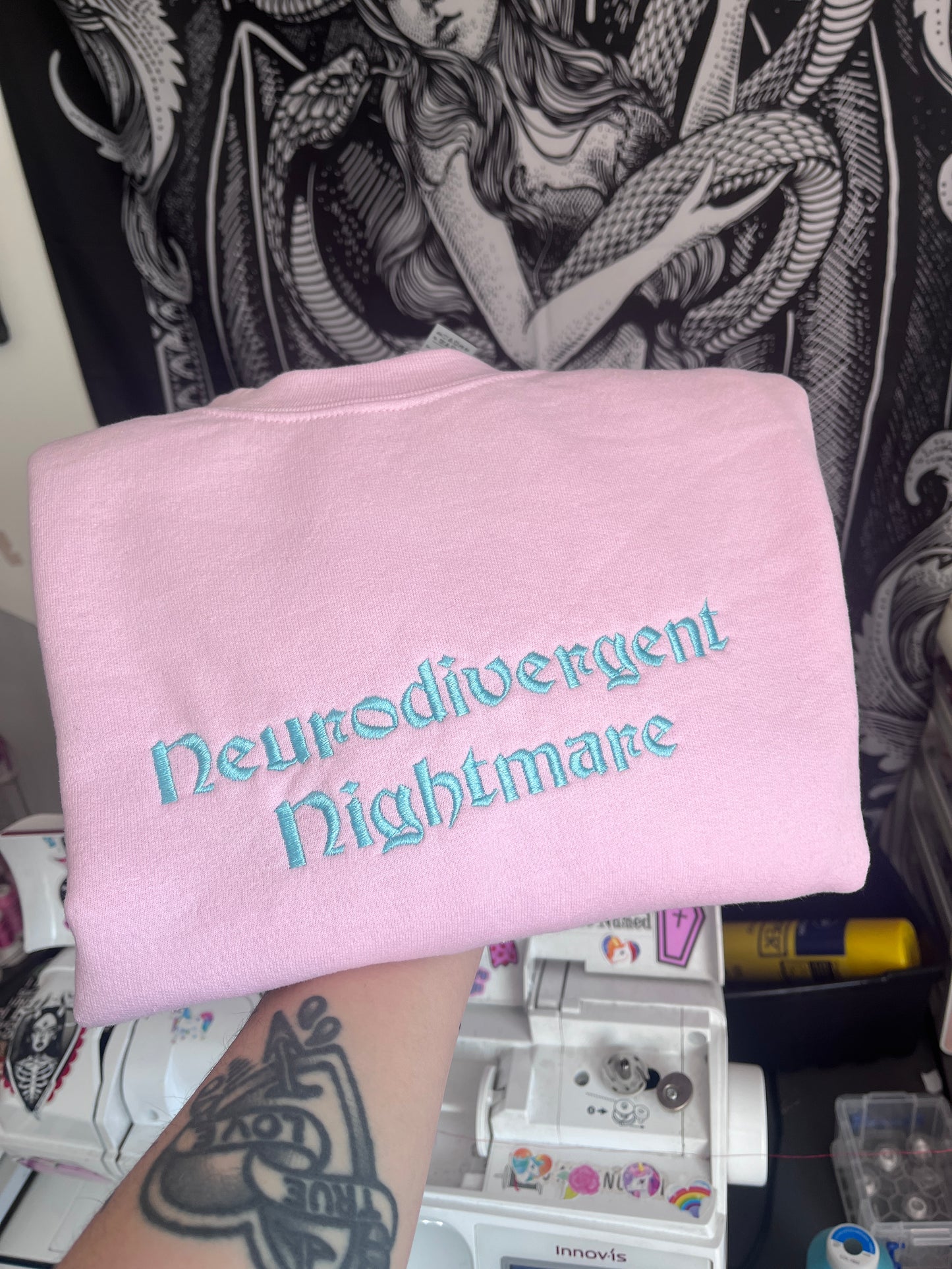 Neurodivergent Nightmare Embroidered T-Shirt