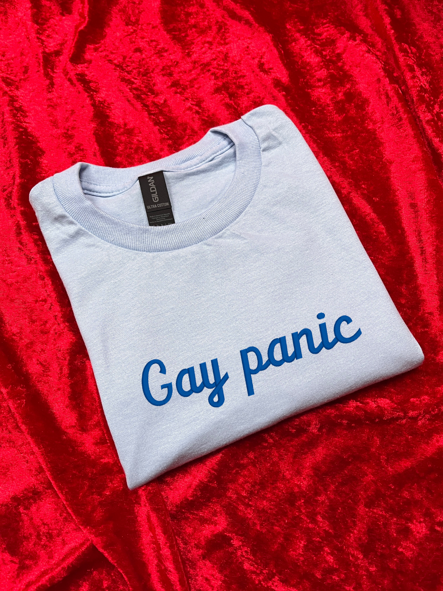 Gay Panic Embroidered Sweatshirt / T-Shirt