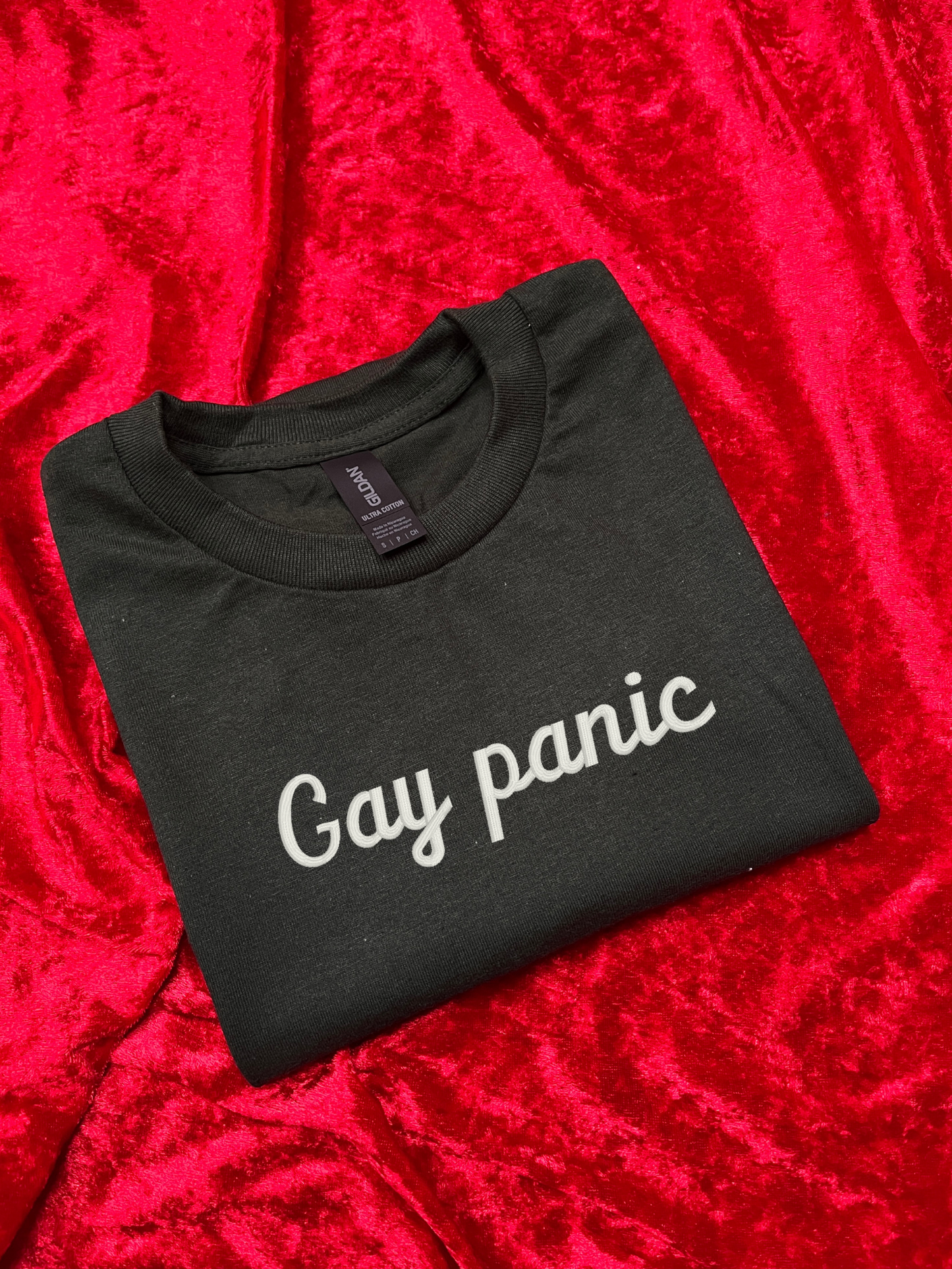 Gay Panic Embroidered Sweatshirt / T-Shirt