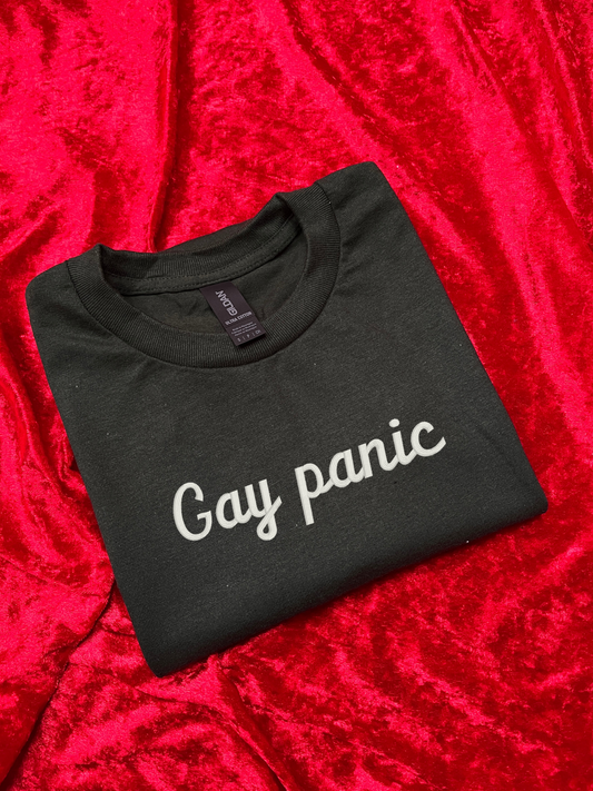 Gay Panic Embroidered Sweatshirt / T-Shirt