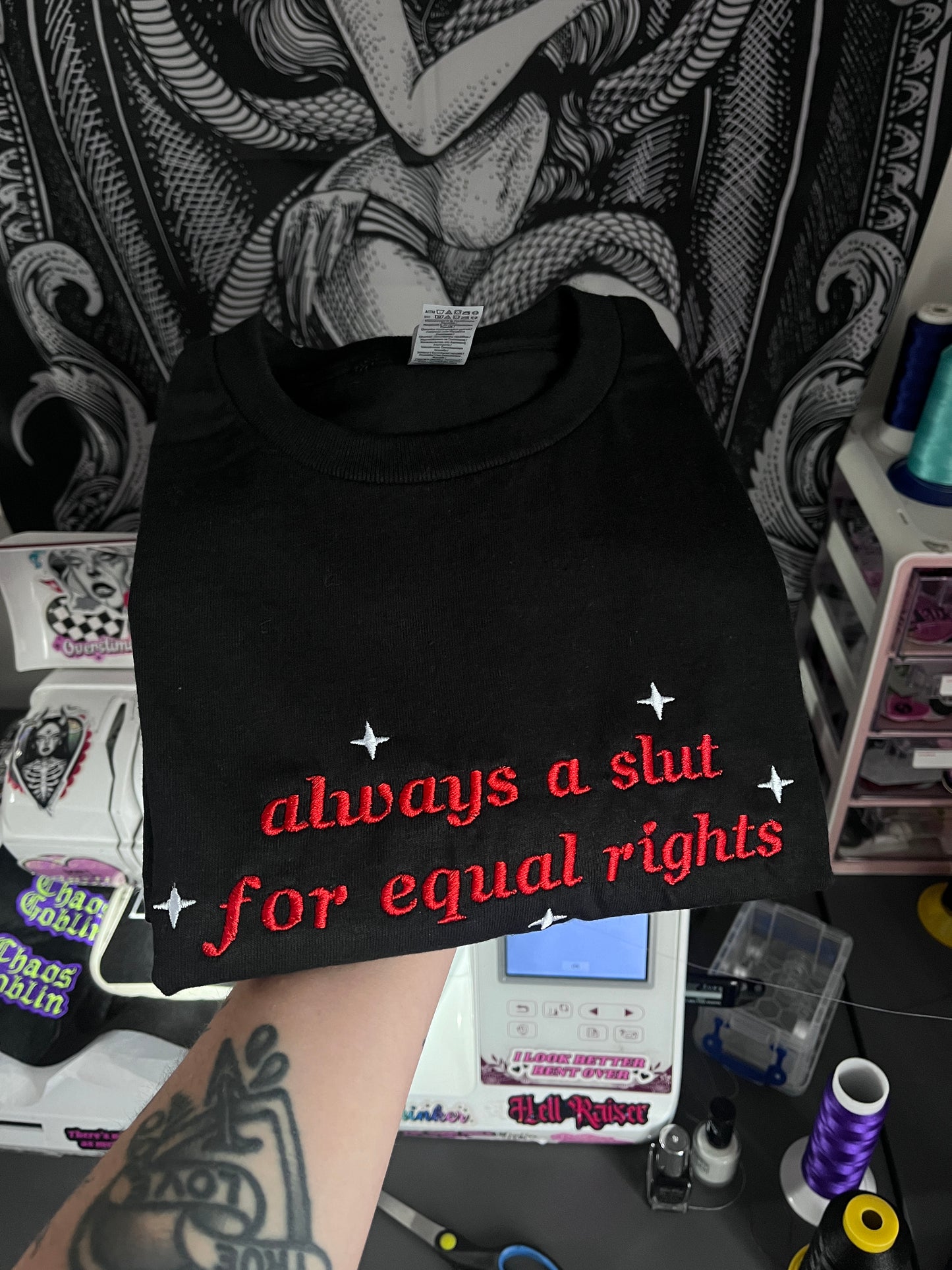 Always a Slut For Equal Rights Embroidered T-Shirt