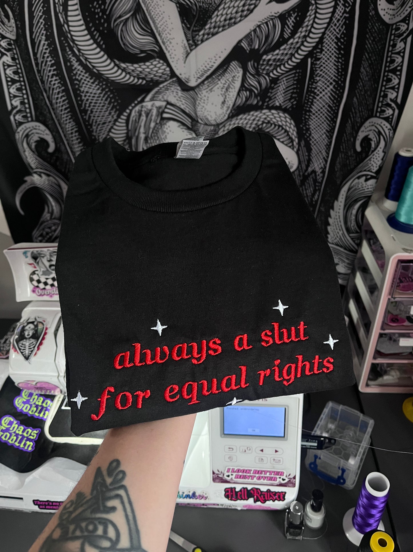 Always a Slut For Equal Rights Embroidered T-Shirt