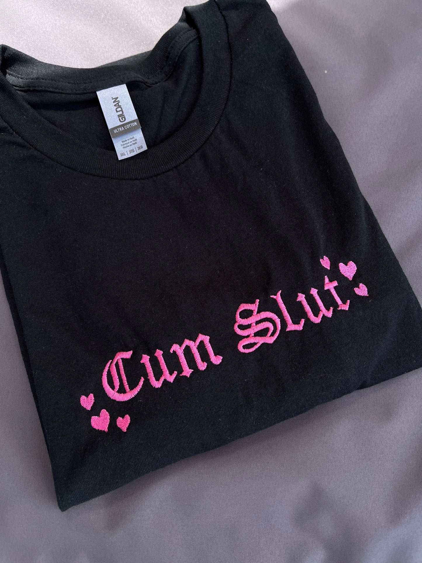 Cum Slut Embroidered Tee