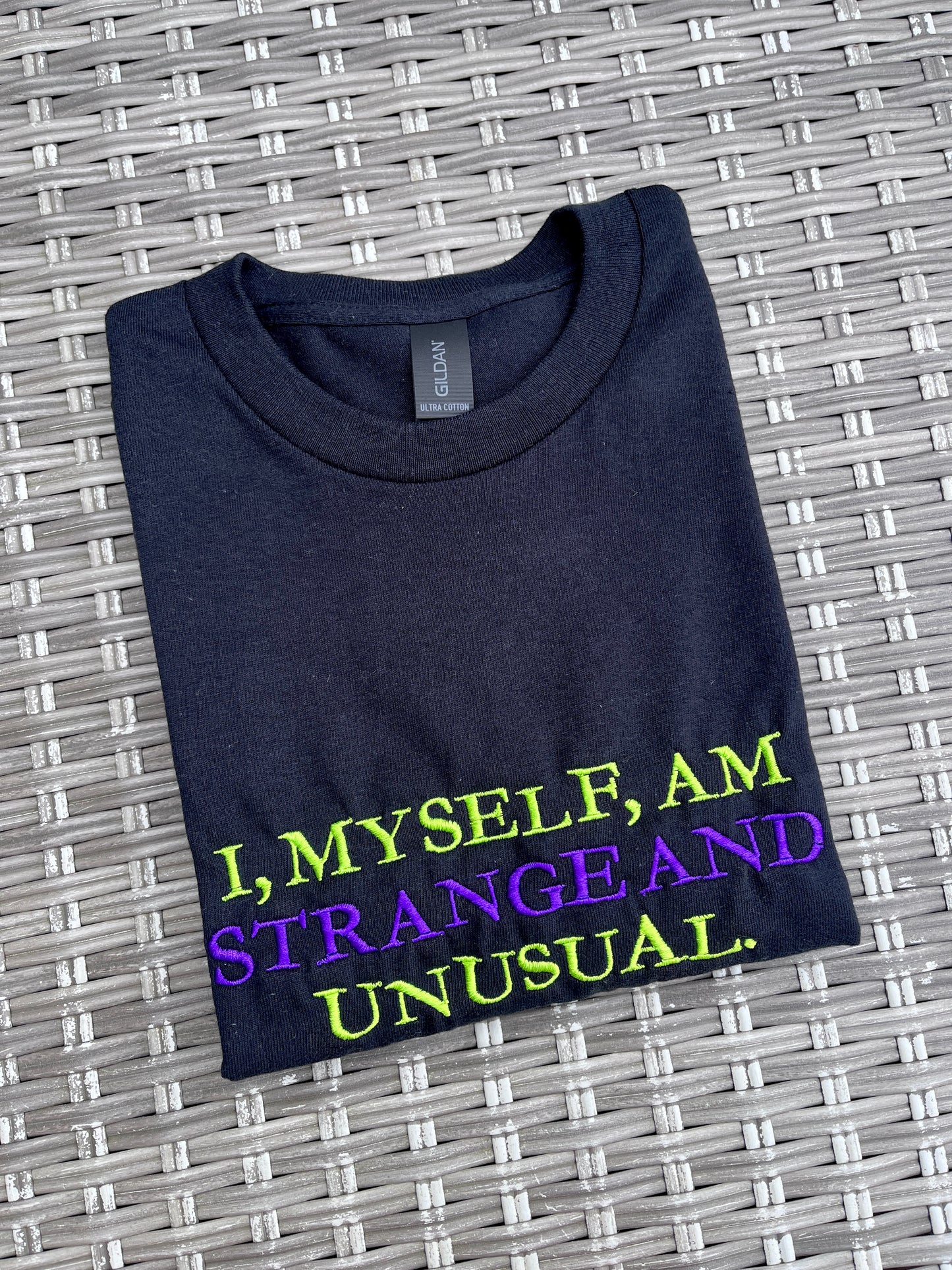 I, Myself, Am Strange and Unusual Embroidered Tee