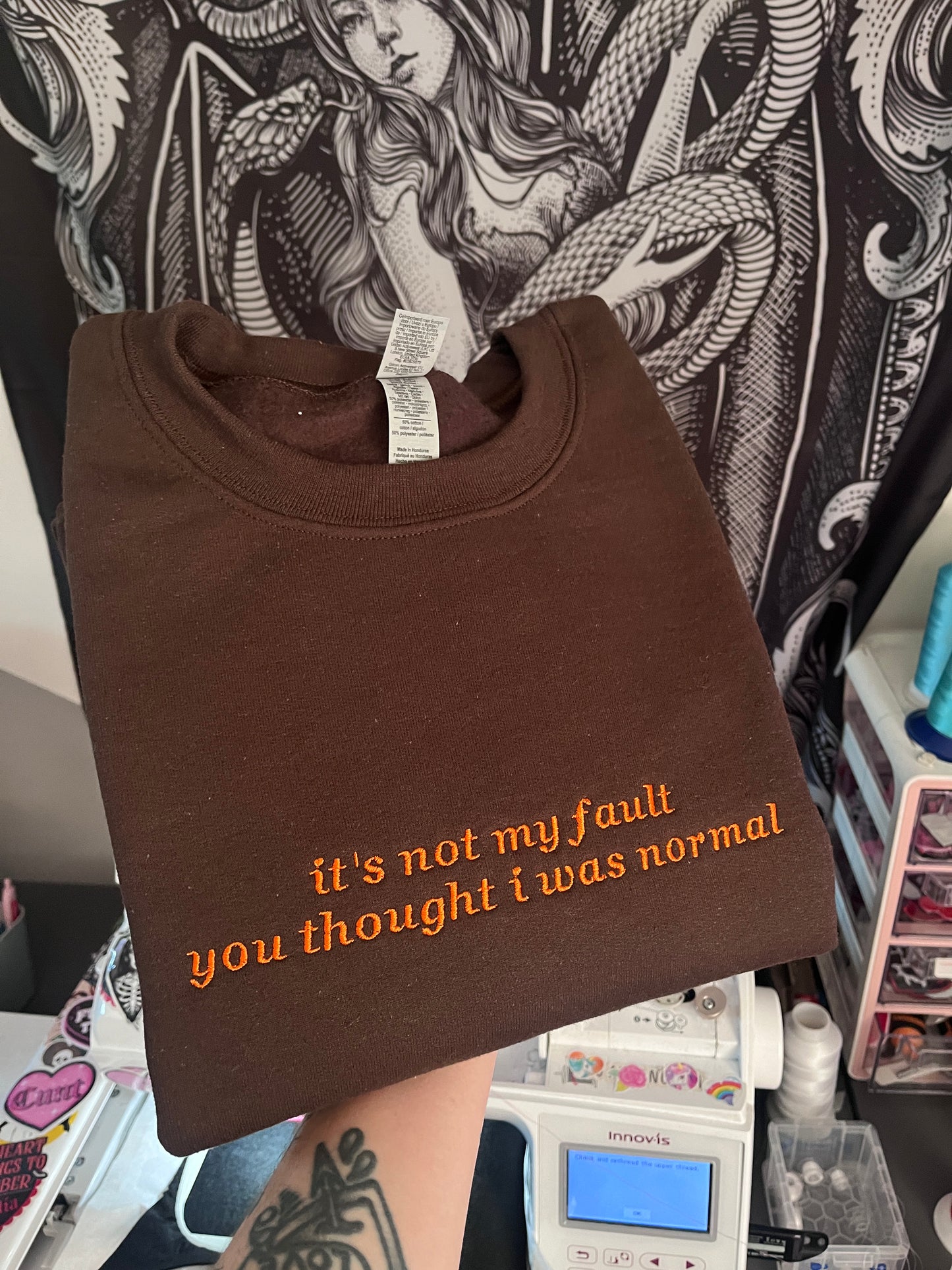 It's Not My Fault You Thought I Was Normal Embroidered Sweatshirt / T-Shirt