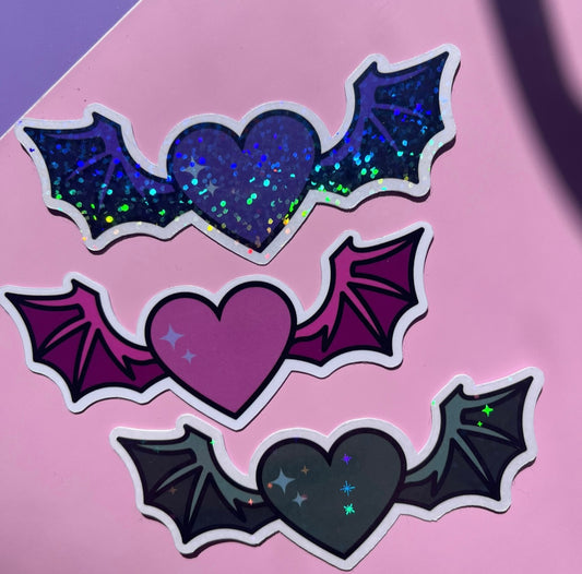 Bat Heart Sticker