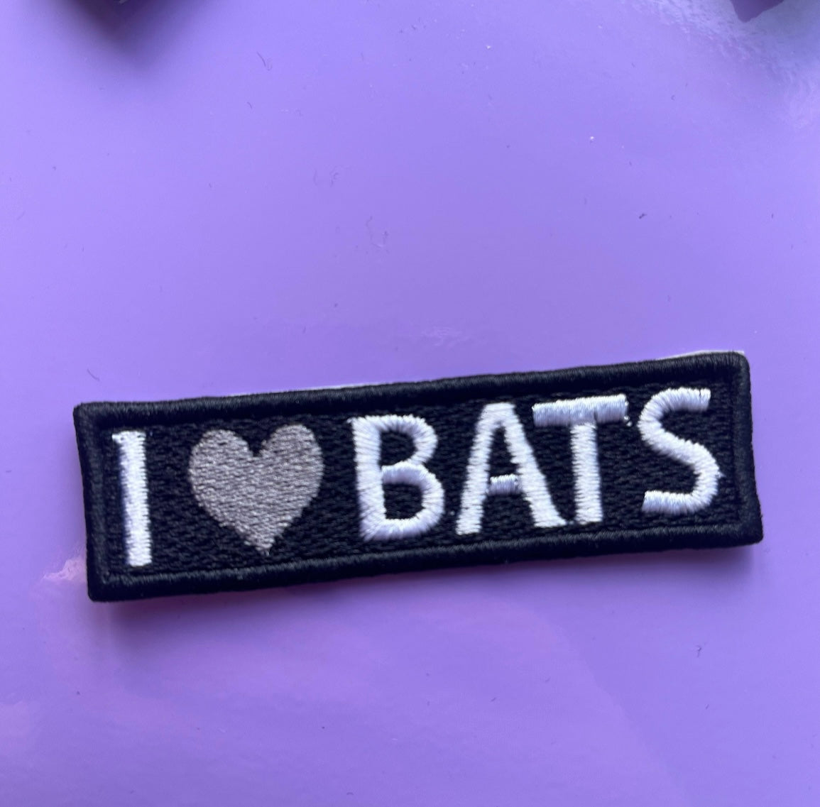 I Love Bats Embroidered Patch