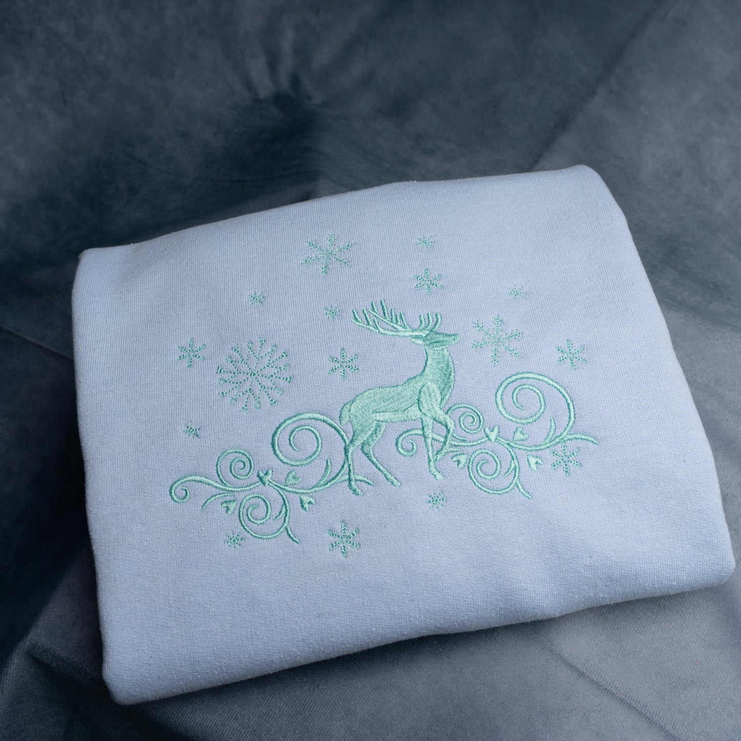 Reindeer Embroidered Sweatshirt