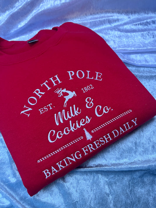 North Pole Embroidered Sweatshirt