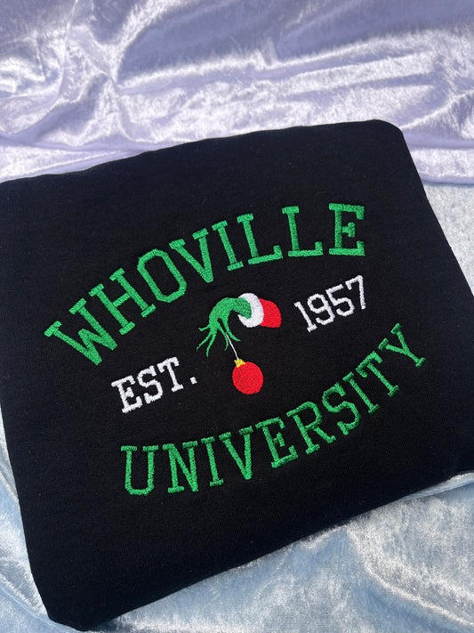 Whoville University Embroidered Sweatshirt