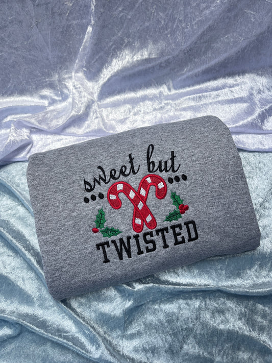 Sweet But Twisted Embroidered Sweatshirt