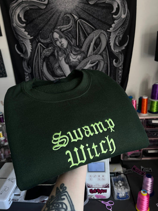 Swamp Witch Embroidered Sweatshirt / T-Shirt