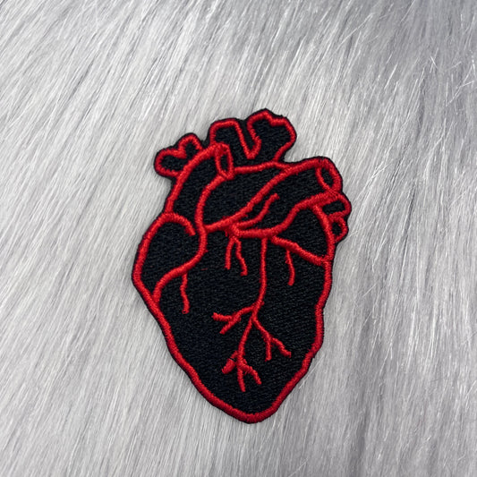 Anatomical Heart Embroidered Patch