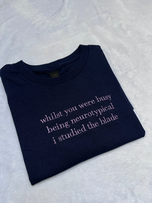 SMALL Studied the blade tee