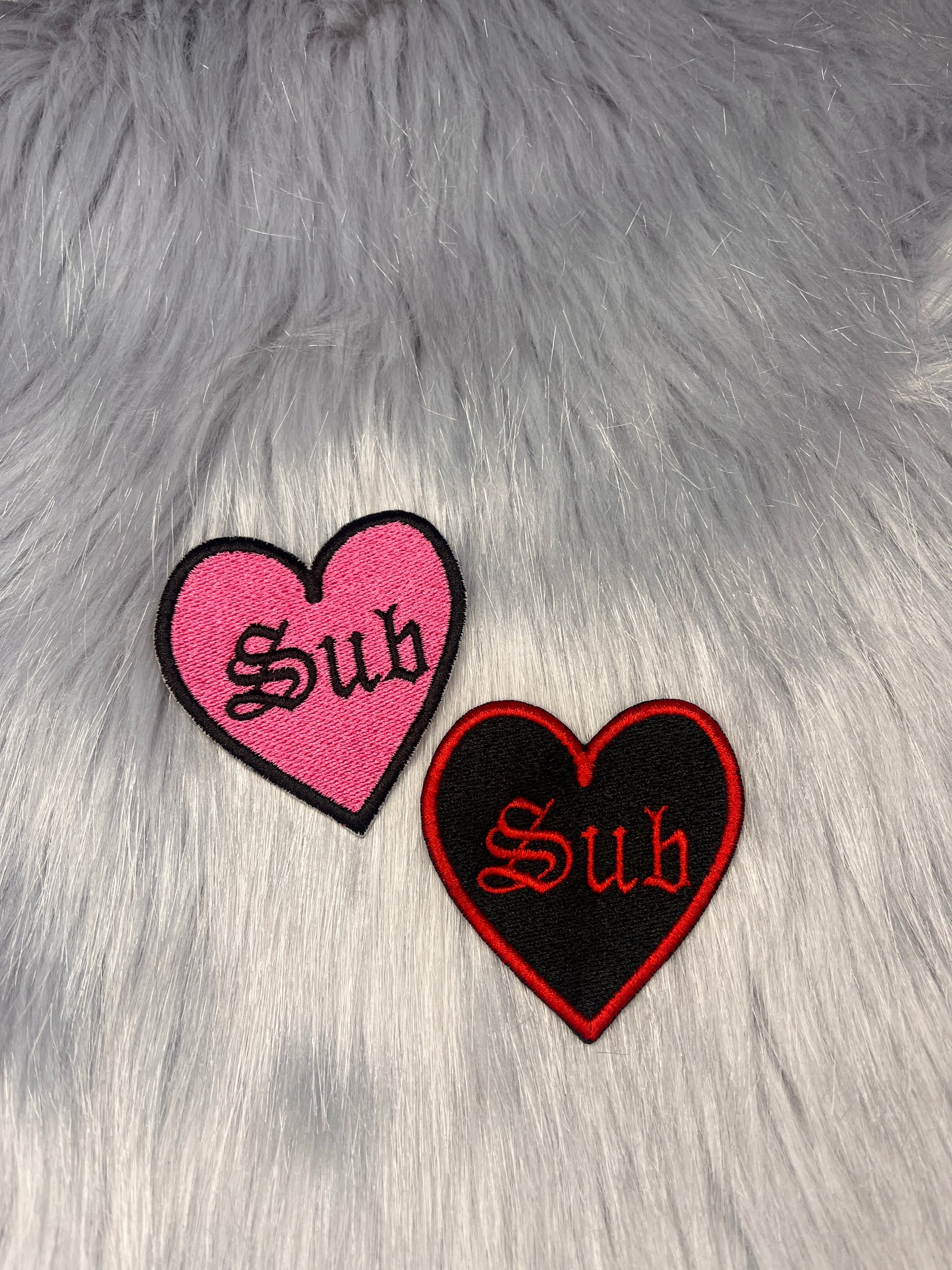 Sub Heart Embroidered Patch