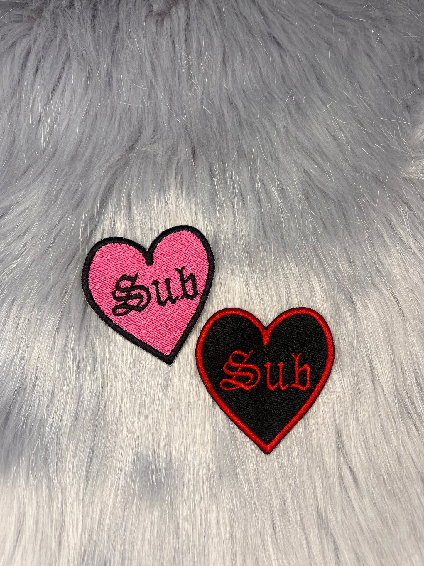 Sub Heart Embroidered Patch