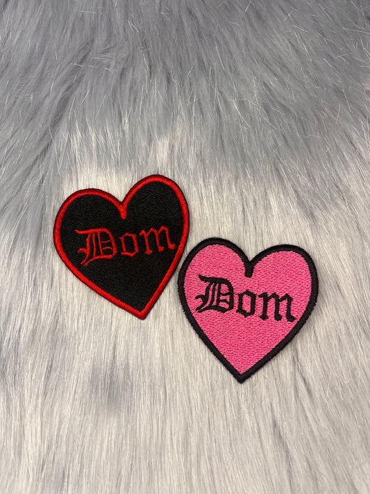 Dom Heart Embroidered Patch