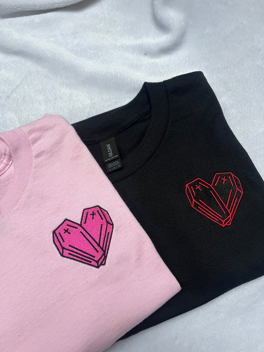 Coffin Embroidered Sweatshirt / T-Shirt