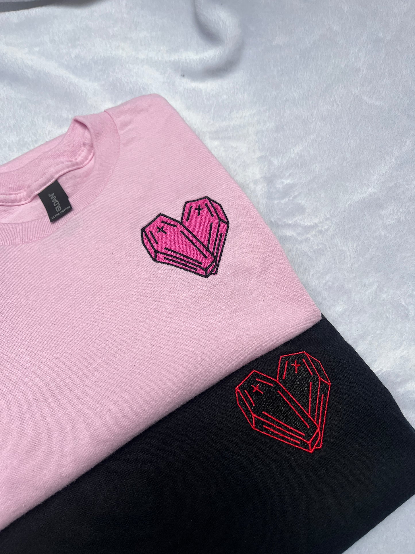 Coffin Embroidered Sweatshirt / T-Shirt