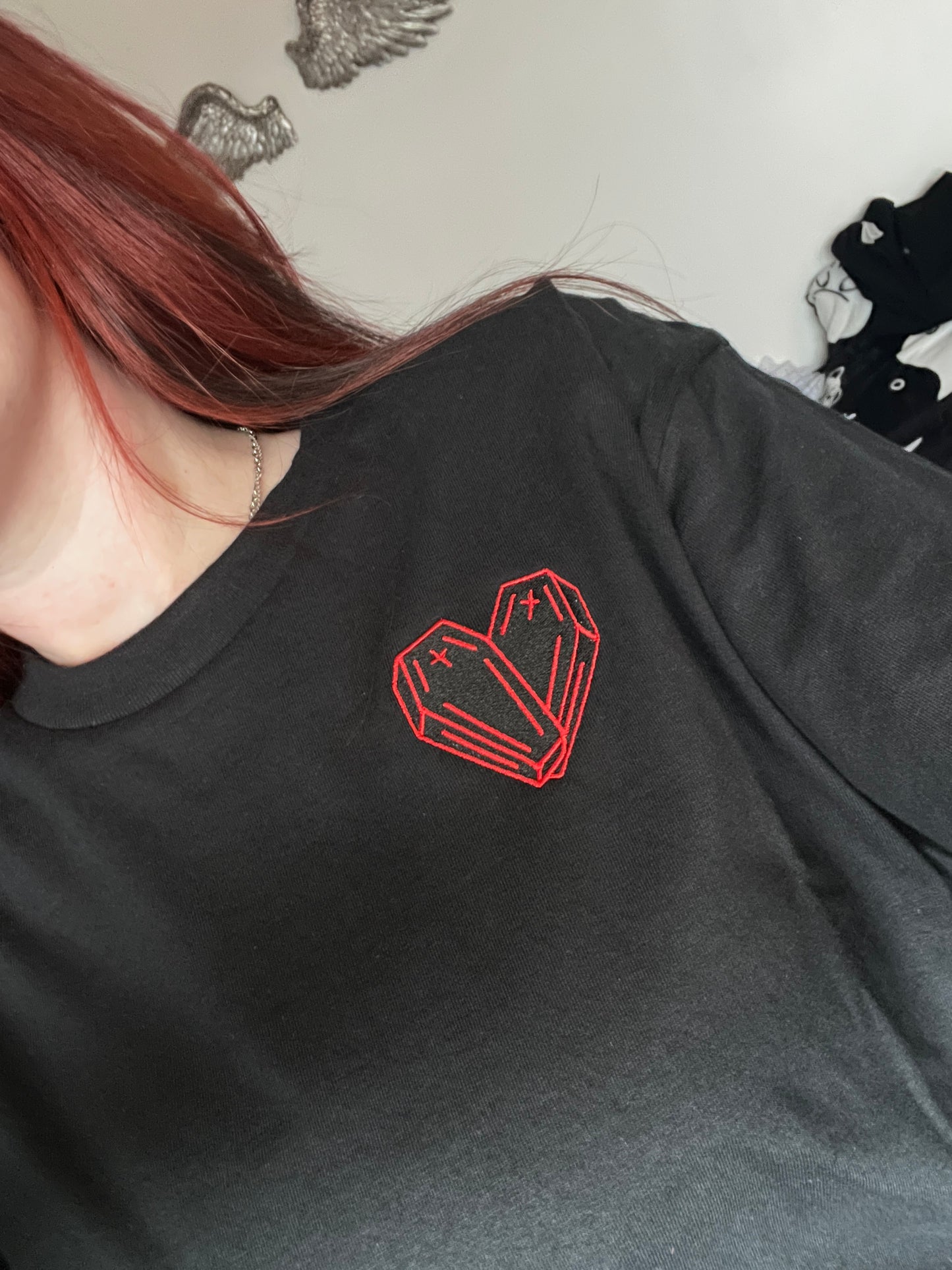 Coffin Embroidered Sweatshirt / T-Shirt