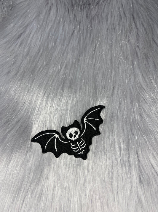 Bat Skeleton Embroidered Patch