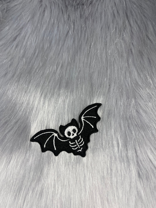 Bat Skeleton Embroidered Patch