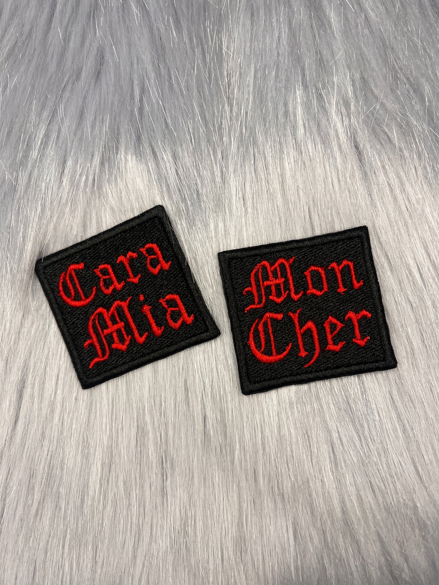 Mon Cher / Cara Mia Embroidered Patch