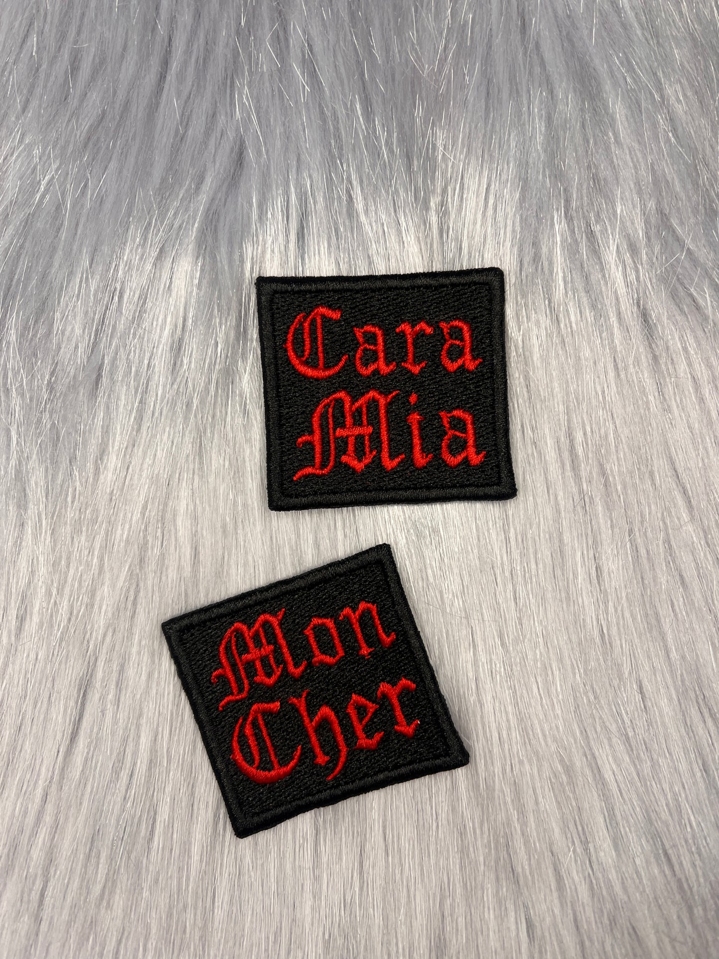 Mon Cher / Cara Mia Embroidered Patch