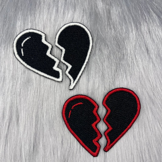 Broken Heart Embroidered Patch