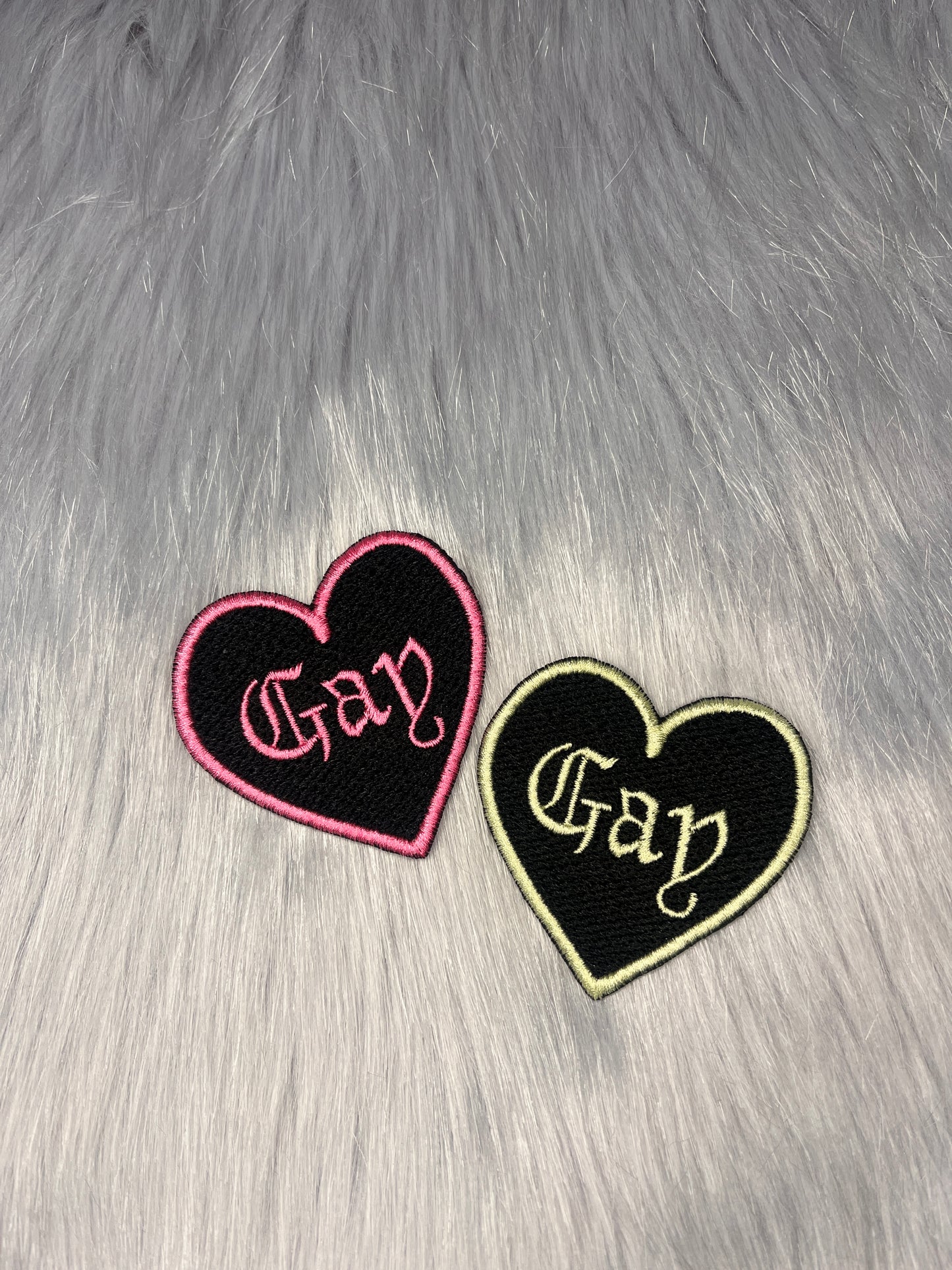 Gay Heart Embroidered Patch