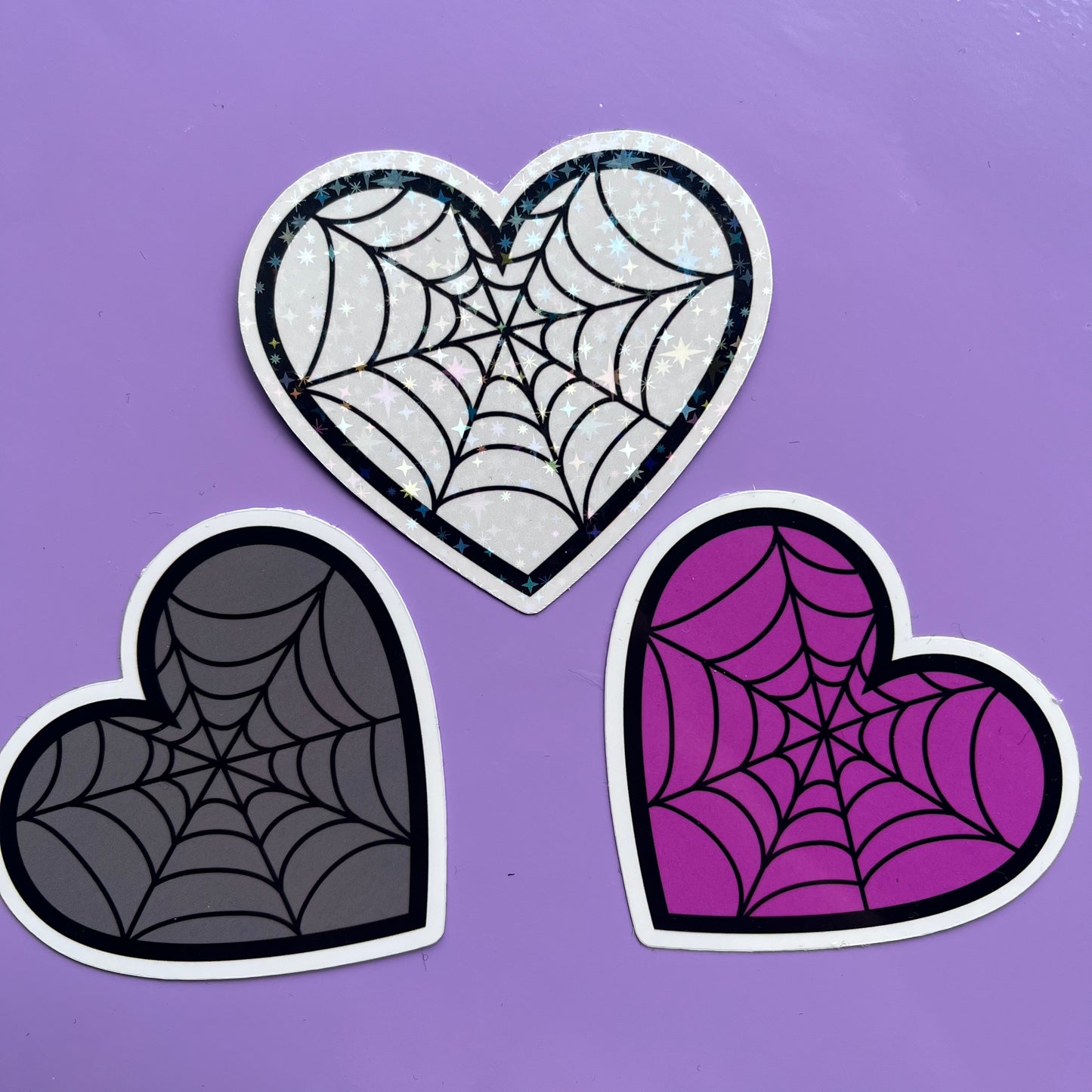 Heart Spider Web Sticker