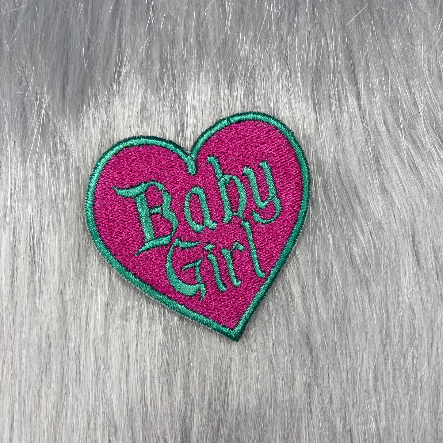 Baby Girl Heart Embroidered Patch