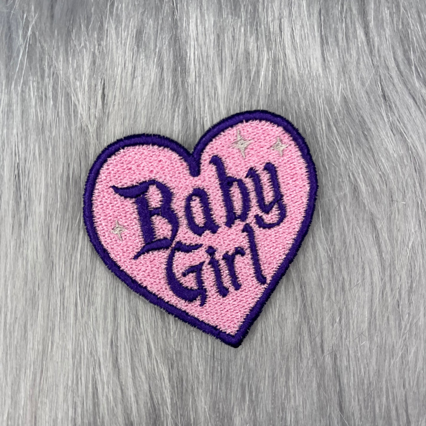 Baby Girl Heart Embroidered Patch