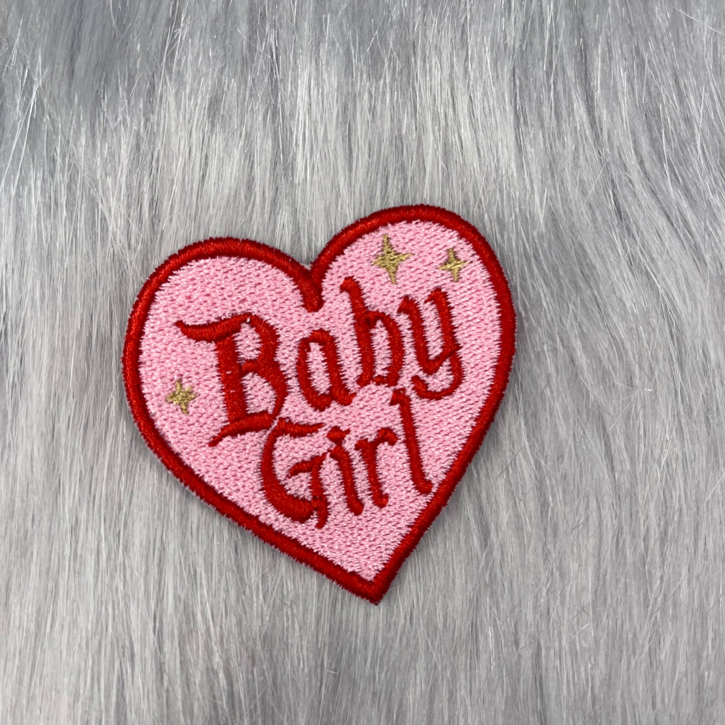 Baby Girl Heart Embroidered Patch