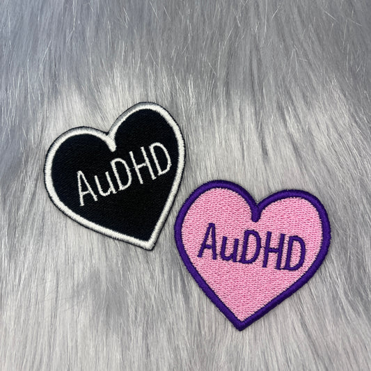 AuDHD Heart Embroidered Patch