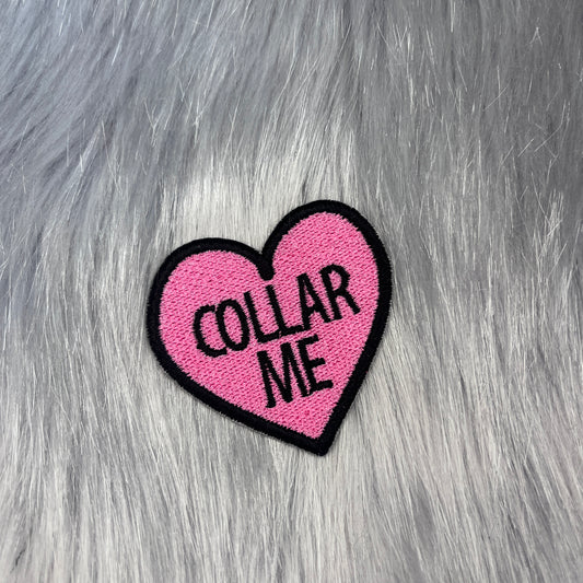 Collar Me Heart Embroidered Patch